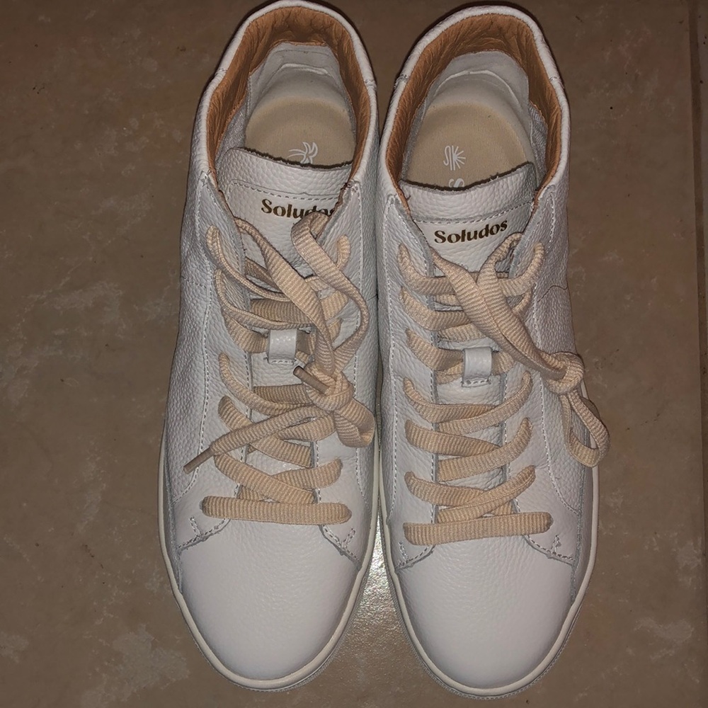 SOLUDOS IBIZA HIGH-TOP WHITE SNEAKER SZ 9